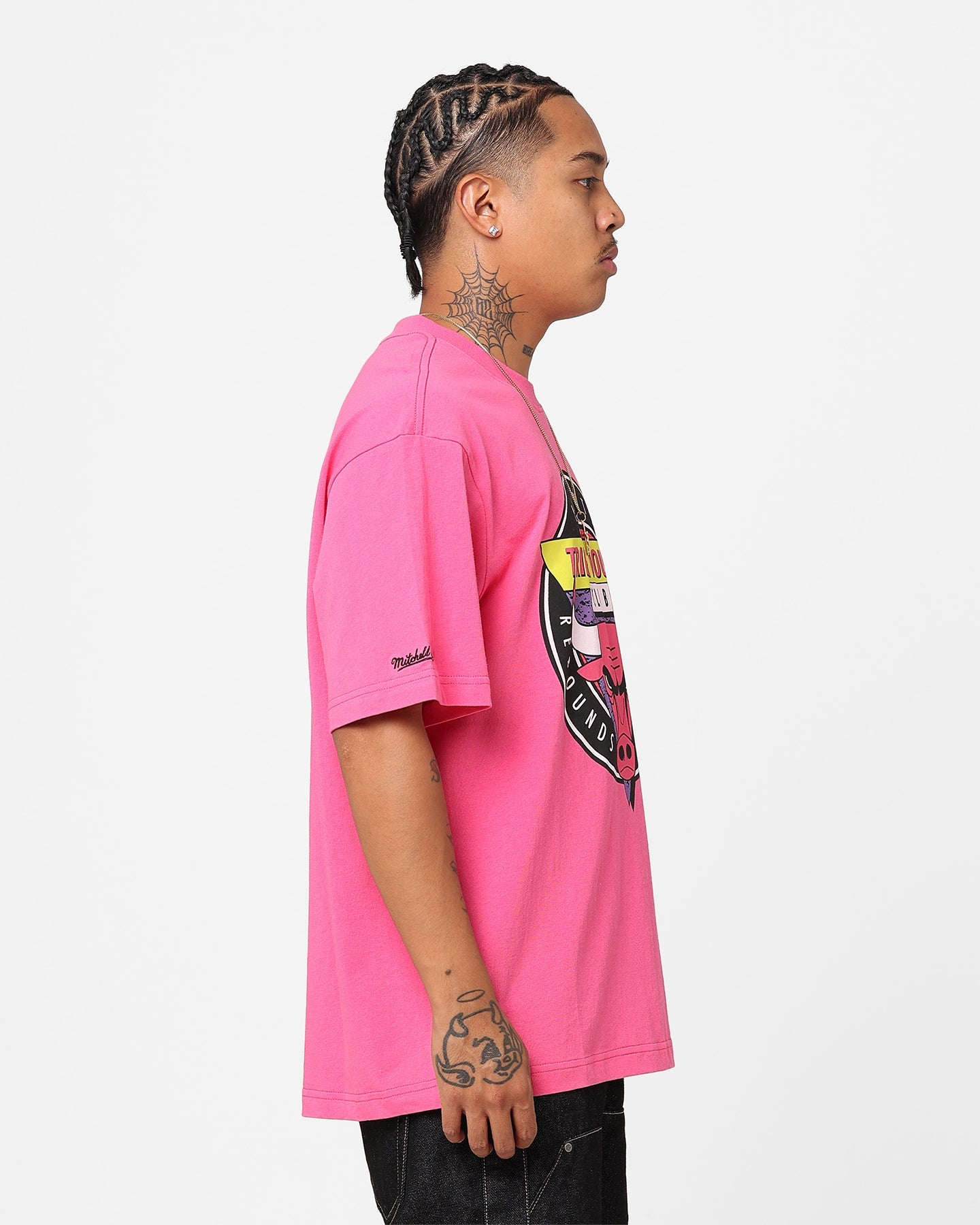 Mitchell & Ness Chicago Bulls Triple Double Club T-Shirt Pink