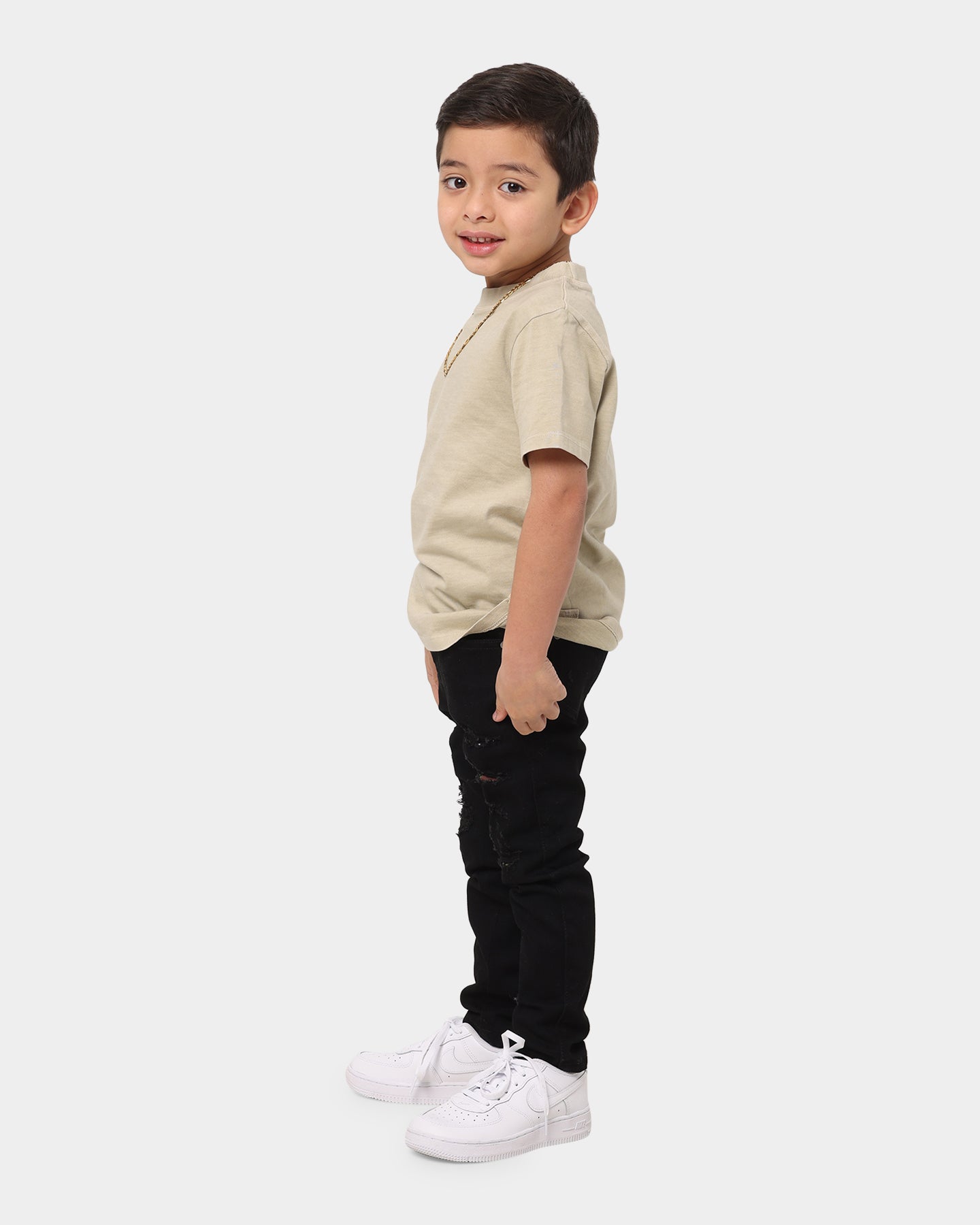 Lil Hommé Kid's Rugueux Patch Skinny Jean Black/Camo