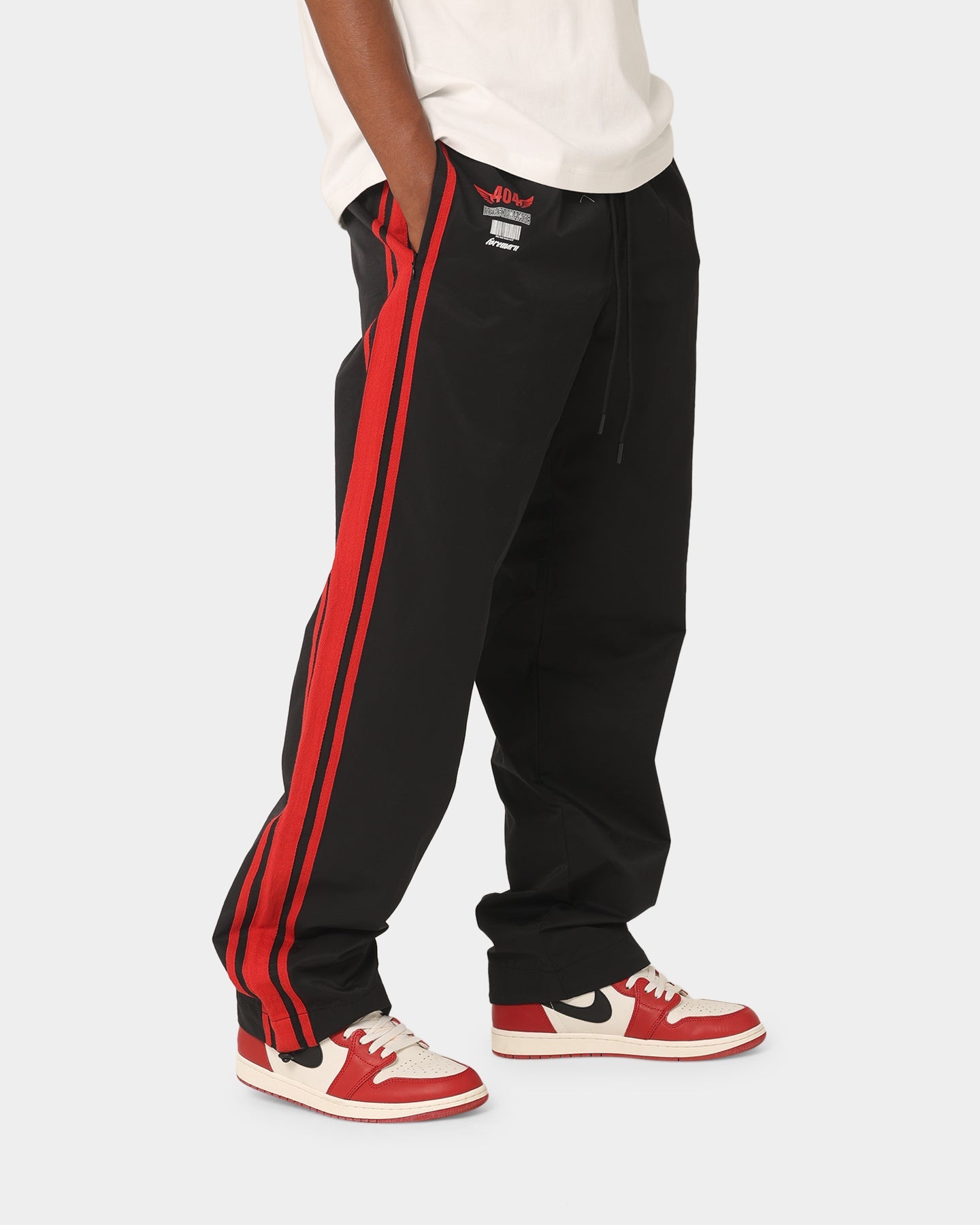 404 Racer Trackpant Black/Red