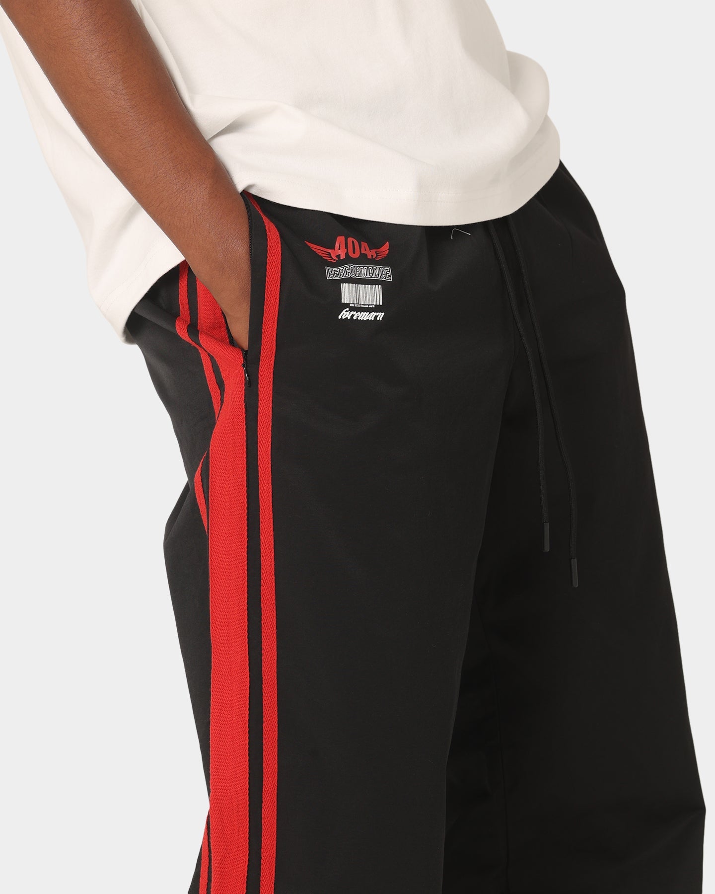 404 Racer Trackpant Black/Red