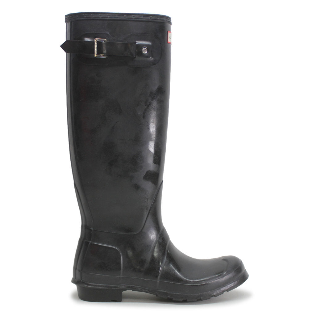 Hunter Original Tall Gloss Black Wellies Womens Rainboots - UK 7