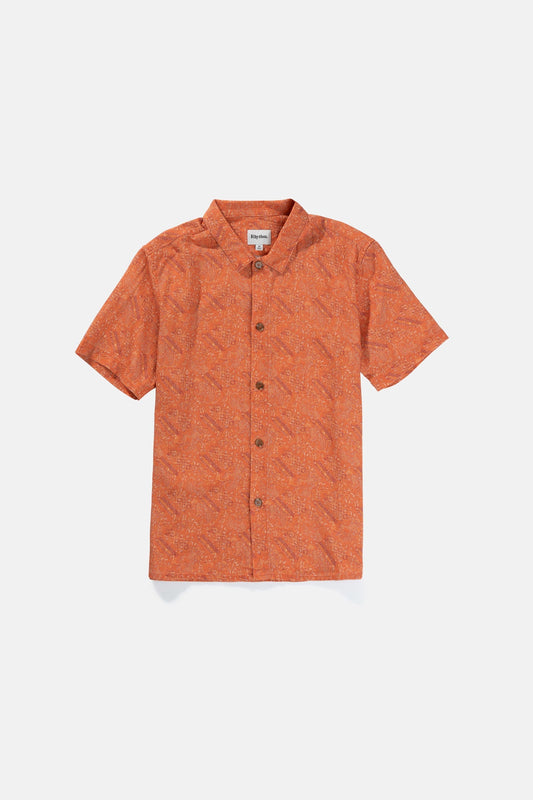 Adia Paisley Ss Shirt Persimmon