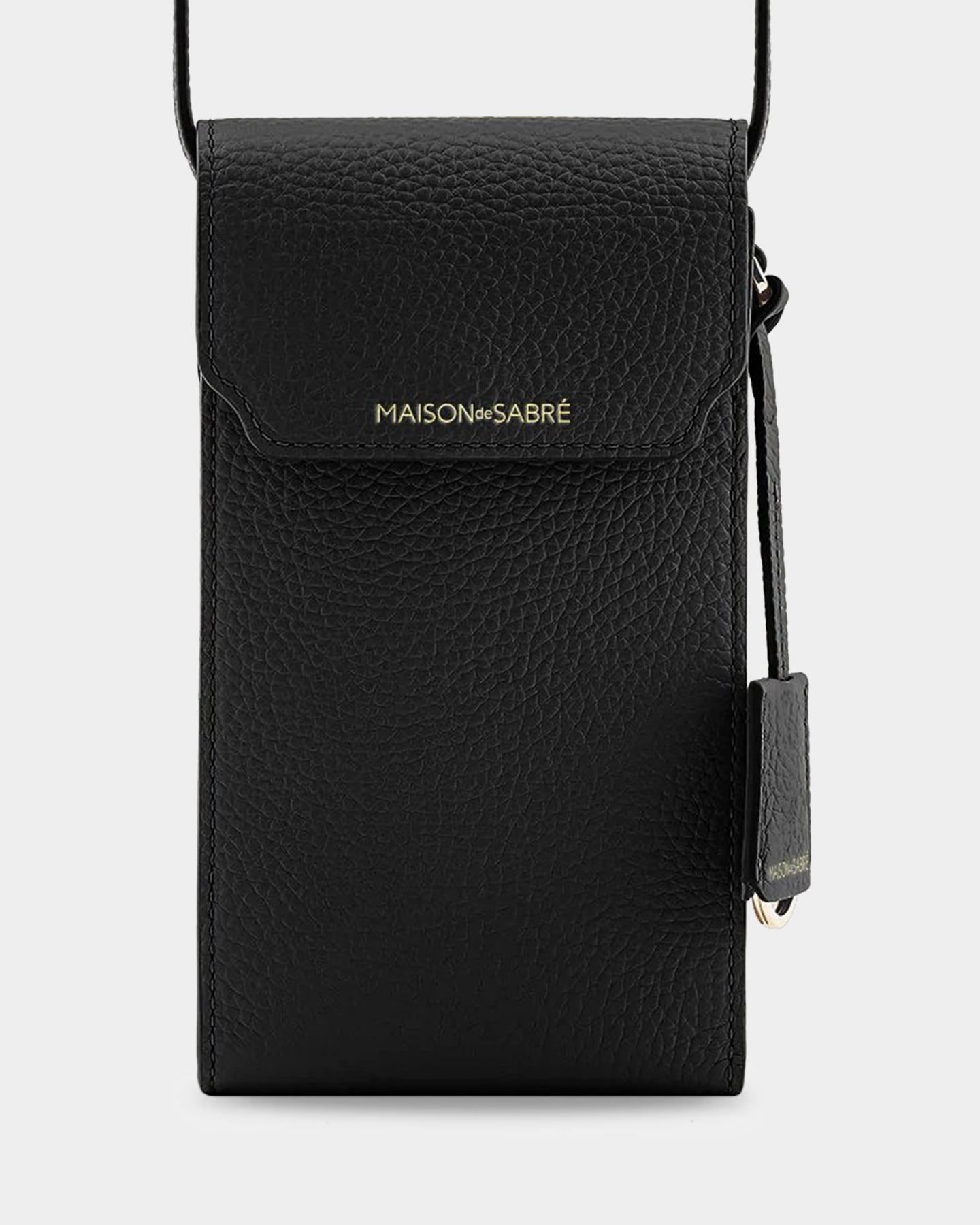 Maison De Sabre The Crossbody Phone Pouch Black Caviar