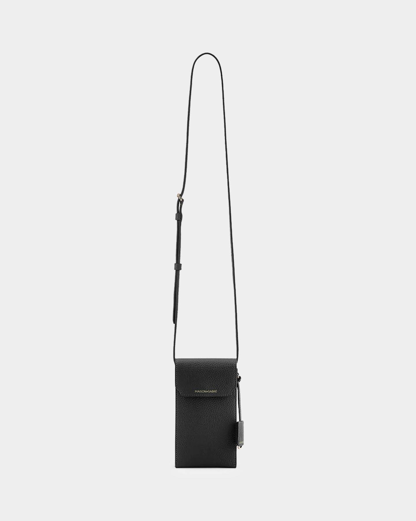 Maison De Sabre The Crossbody Phone Pouch Black Caviar