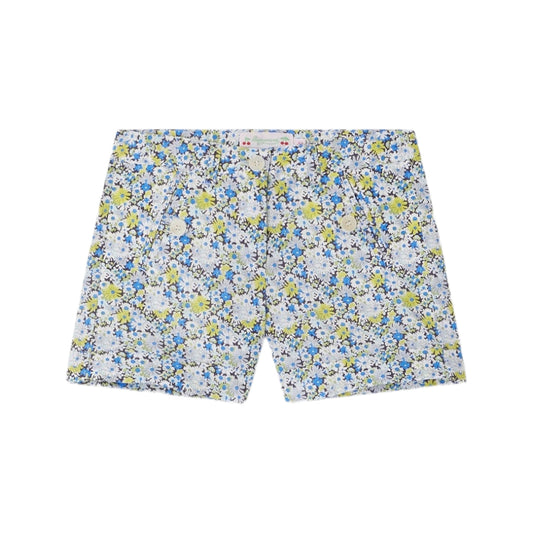 Floral Print Cotton Shorts