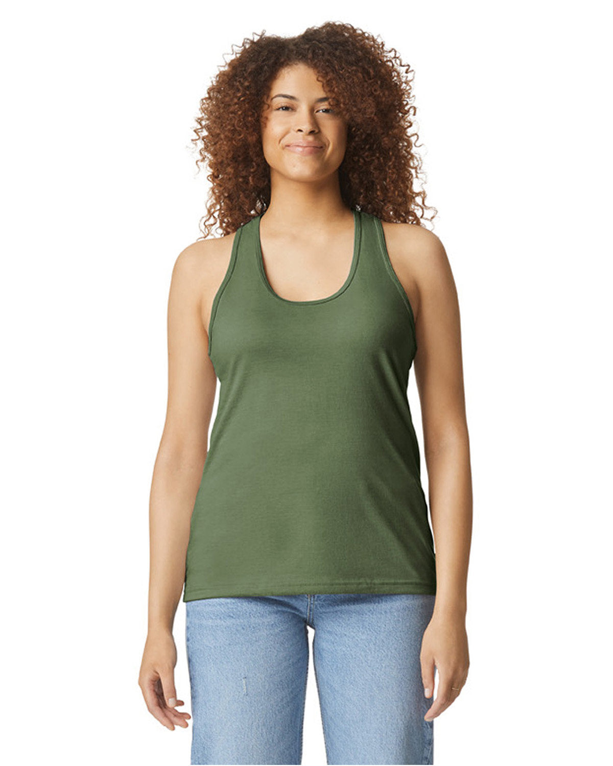 Gildan Ladies' Softstyle CVC Racerback Tank