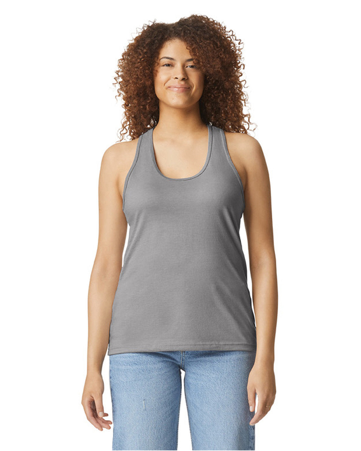 Gildan Ladies' Softstyle CVC Racerback Tank