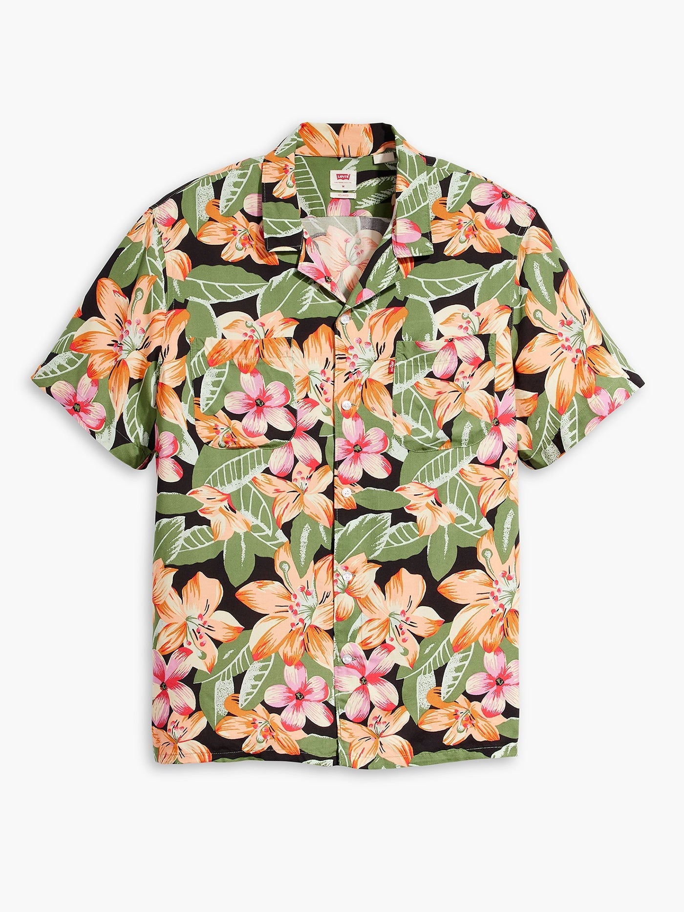 Classic Camper Andromeda Tropical Meteorite Short Sleeve Buttondown Shirt