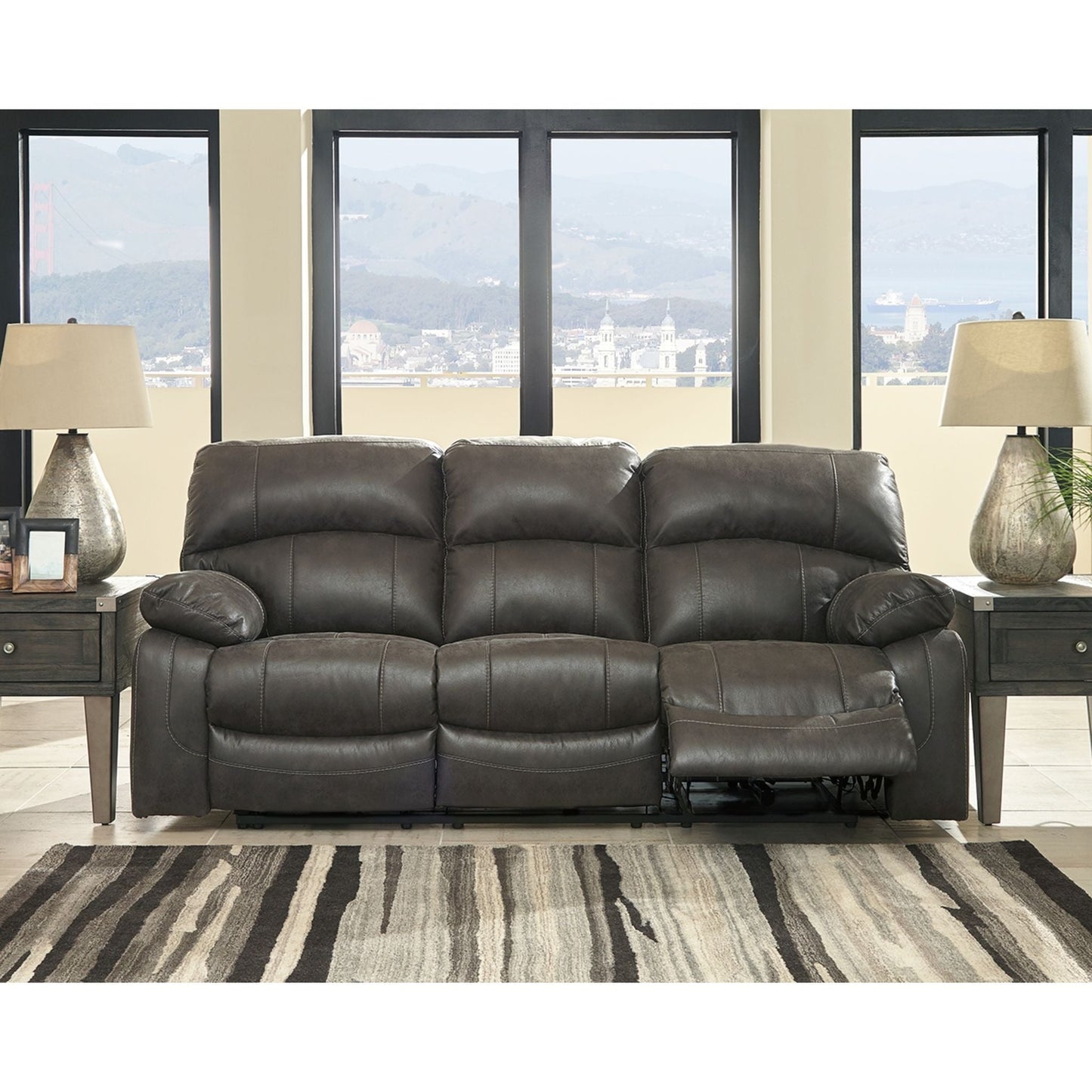 Dunwell Power Reclining Sofa - Steel