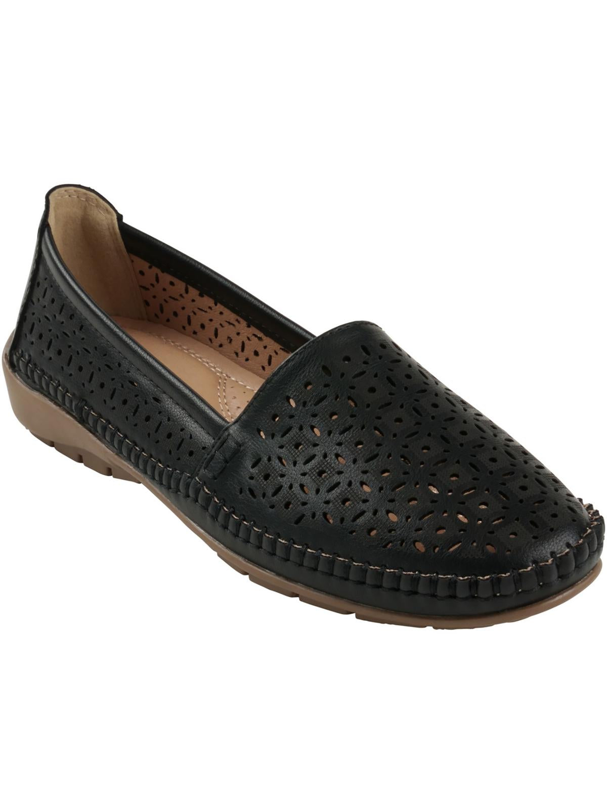 Martha Womens Faux Leather Slip On Loafers