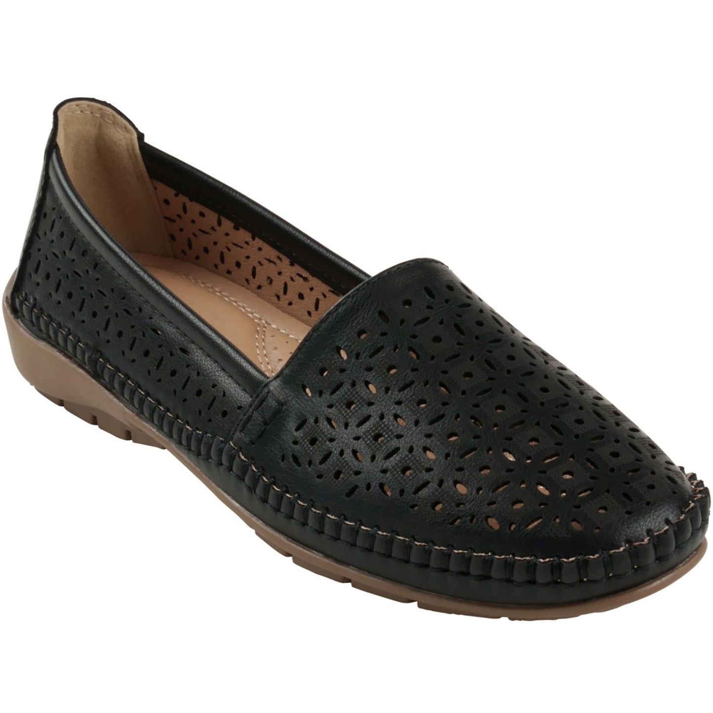 Martha Womens Faux Leather Slip On Loafers