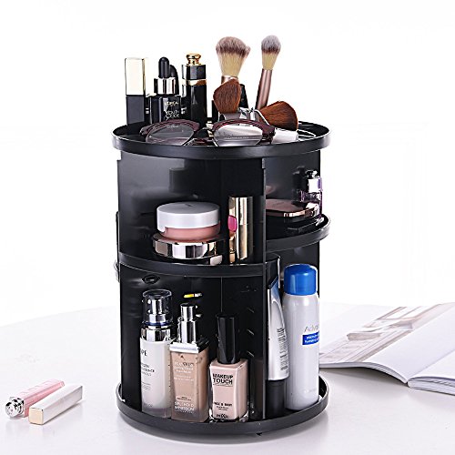 Etmury 360 Rotating Makeup Organizer Storage Holder, Adjustable Make Up Caddy Spinning