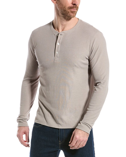 Billy Reid Mini Waffle Henley Shirt