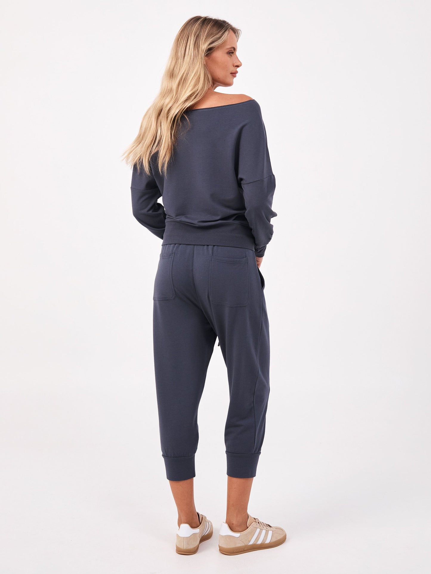 Breeze French Terry Cropped Jogger - Charcoal