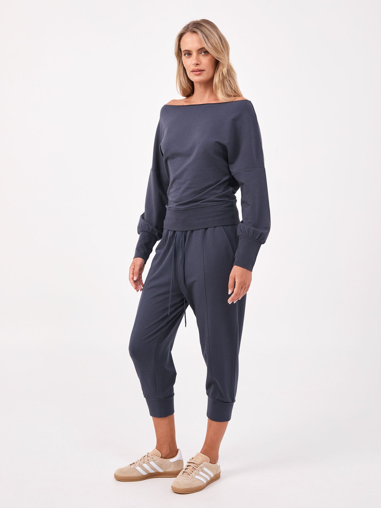 Breeze French Terry Cropped Jogger - Charcoal