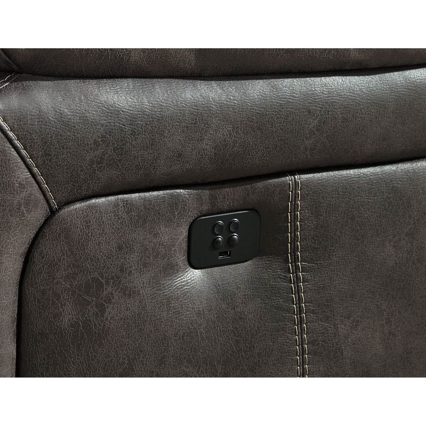 Dunwell Power Reclining Sofa - Steel