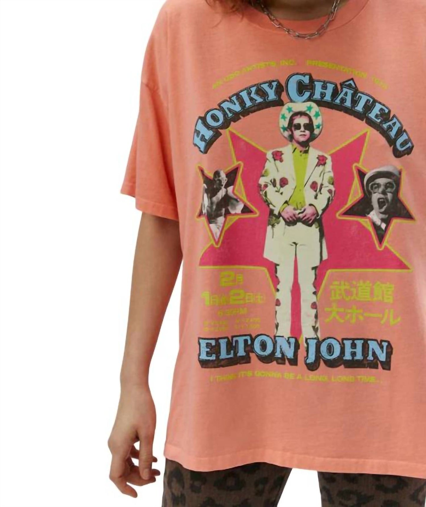 Elton John Honky Chateau Merch Tee In Desert Flower