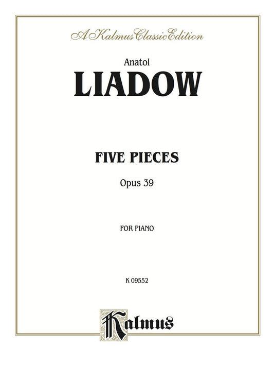 Five Pieces, Opus 39: For Piano Solo 1st Edition PDF E-book :