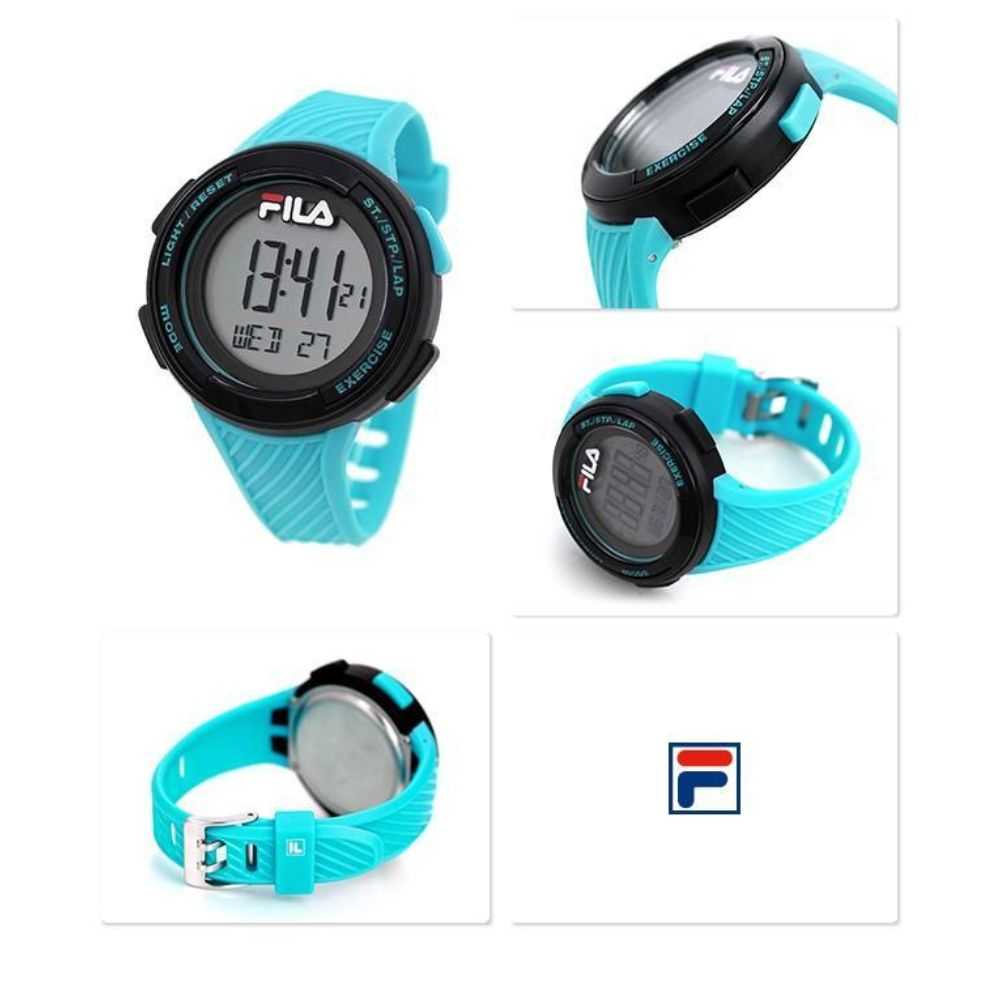 Fila Digital  Multifunction 38-163-003 Blue Rubber Strap Unisex Watch