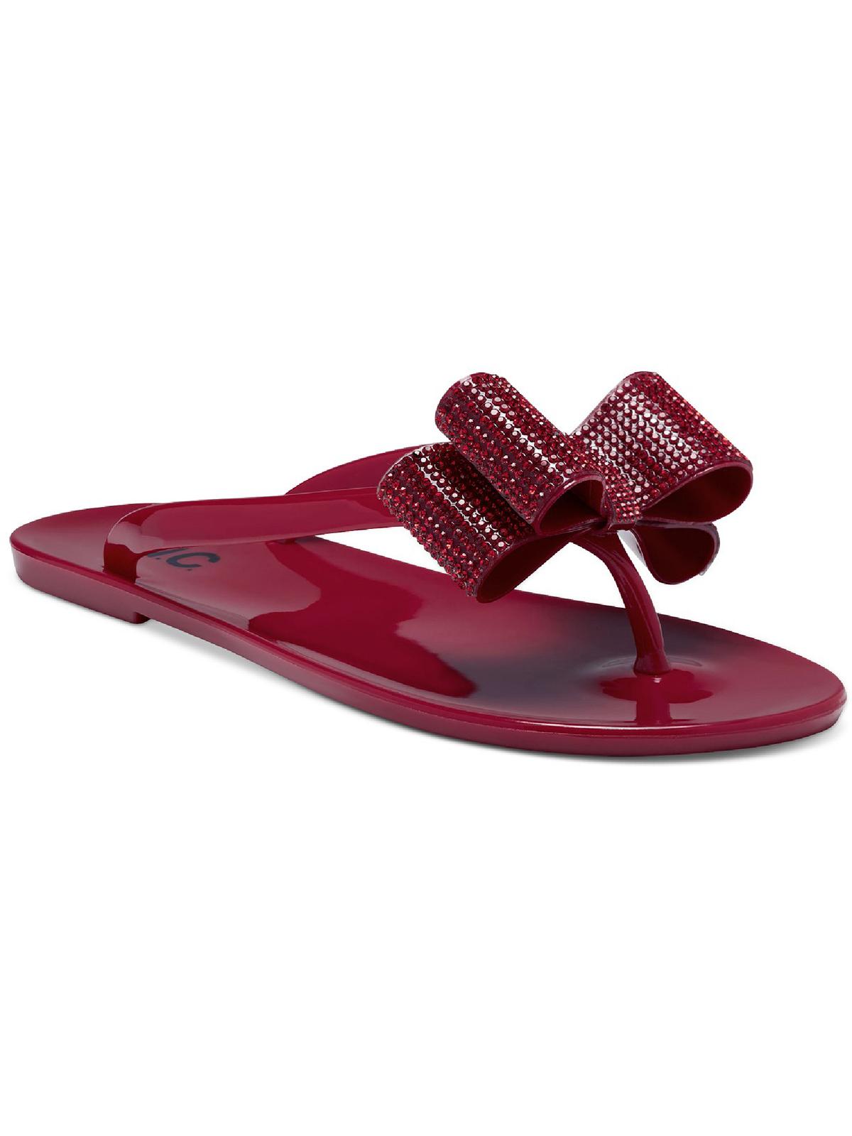 Madena Womens Jelly Thong Flip-Flops