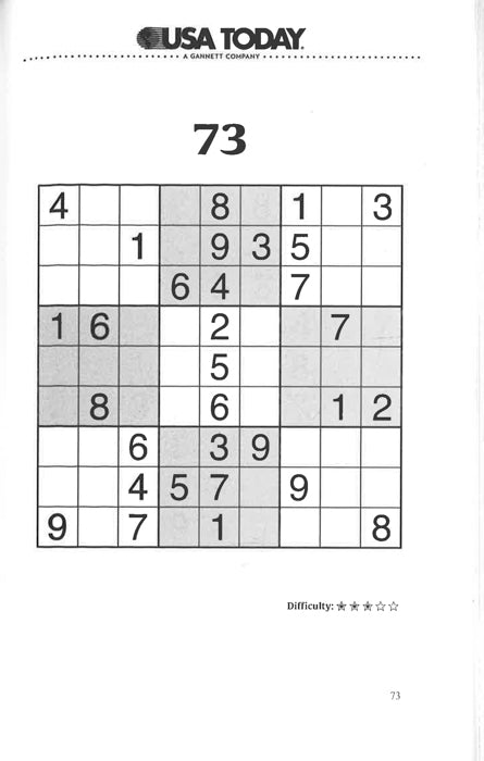 Usa Today Sudoku 3: 200 Puzzles