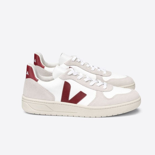 V-10 B-Mesh Sneaker (White + Natural + Marsala)