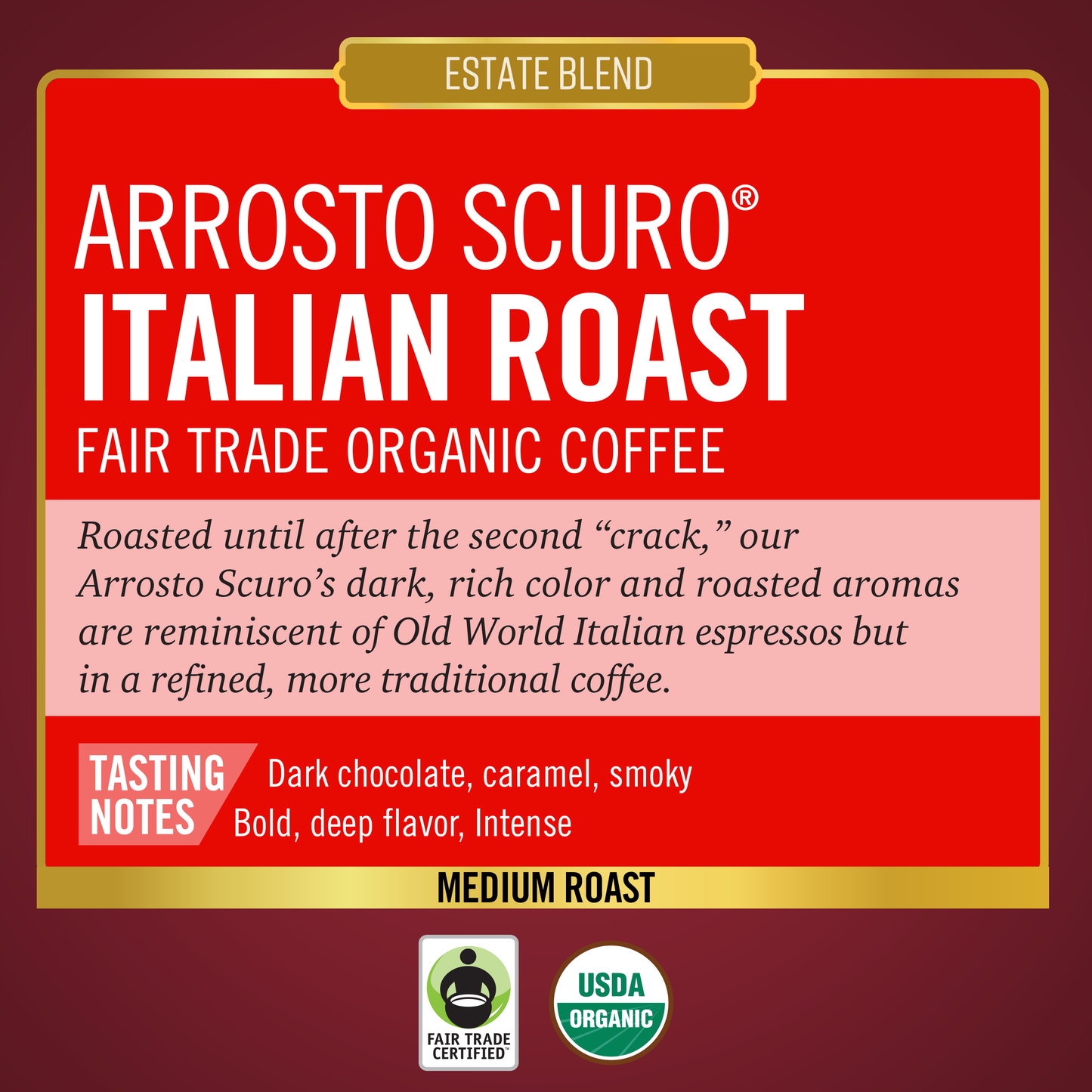 Arrosto Scuro<br>FTO Italian Roast<br>10 ct - Pods