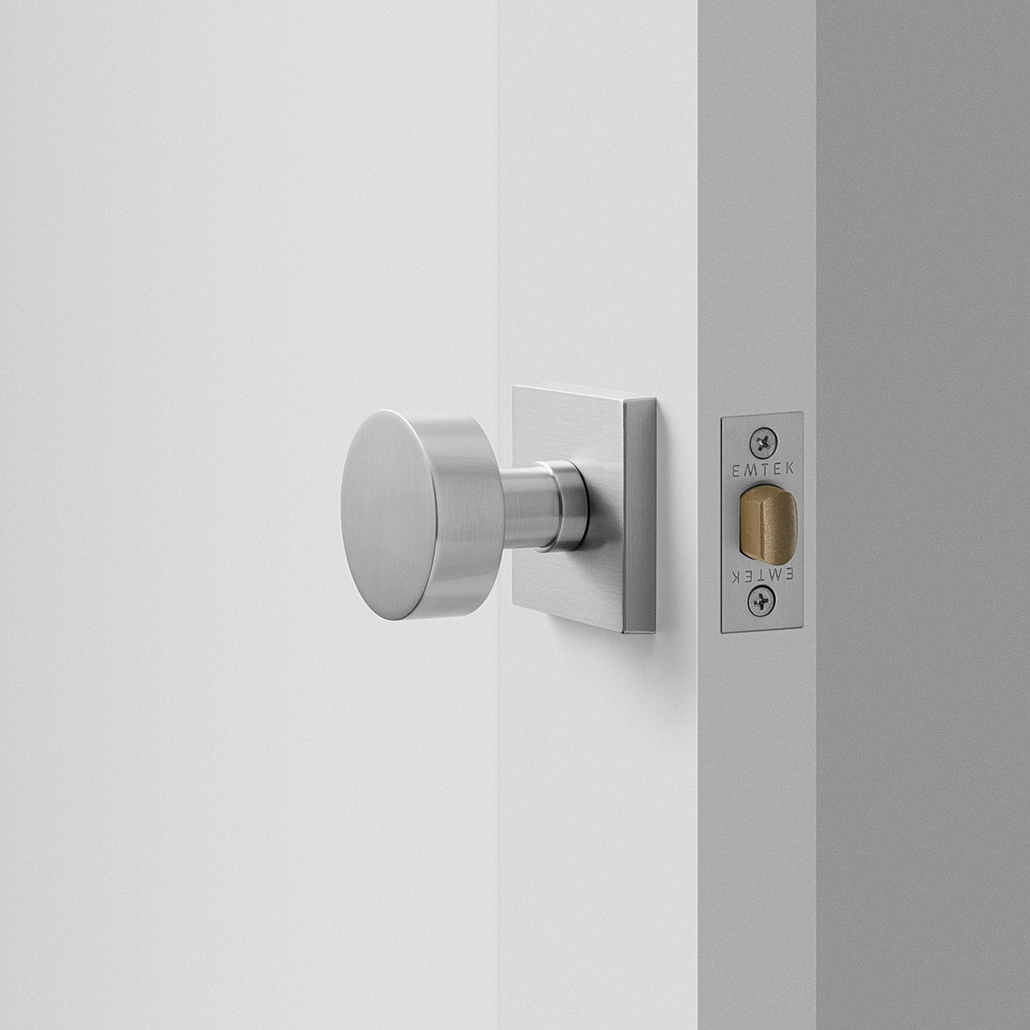 Berlin Door Set with Cylinder Knob - Satin Nickel