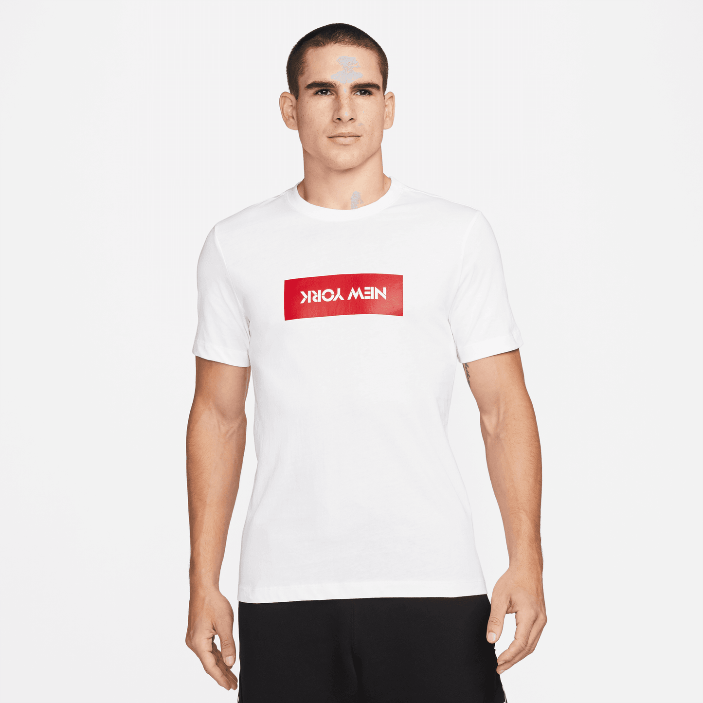 Air Jordan Mens "New York" Stencil T-Shirt 'White'