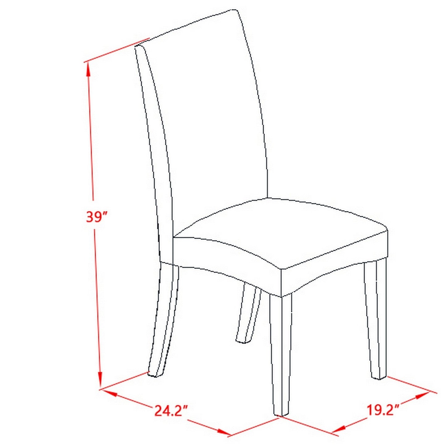 East West Furniture MLDR7-MAH-01 7 Piece Modern Dining Table Set Consist of a Rectangle Wooden Table with Butterfly Leaf and 6 Cream Linen Fabric Upholstered Chairs, 36x54 Inch, Mahogany