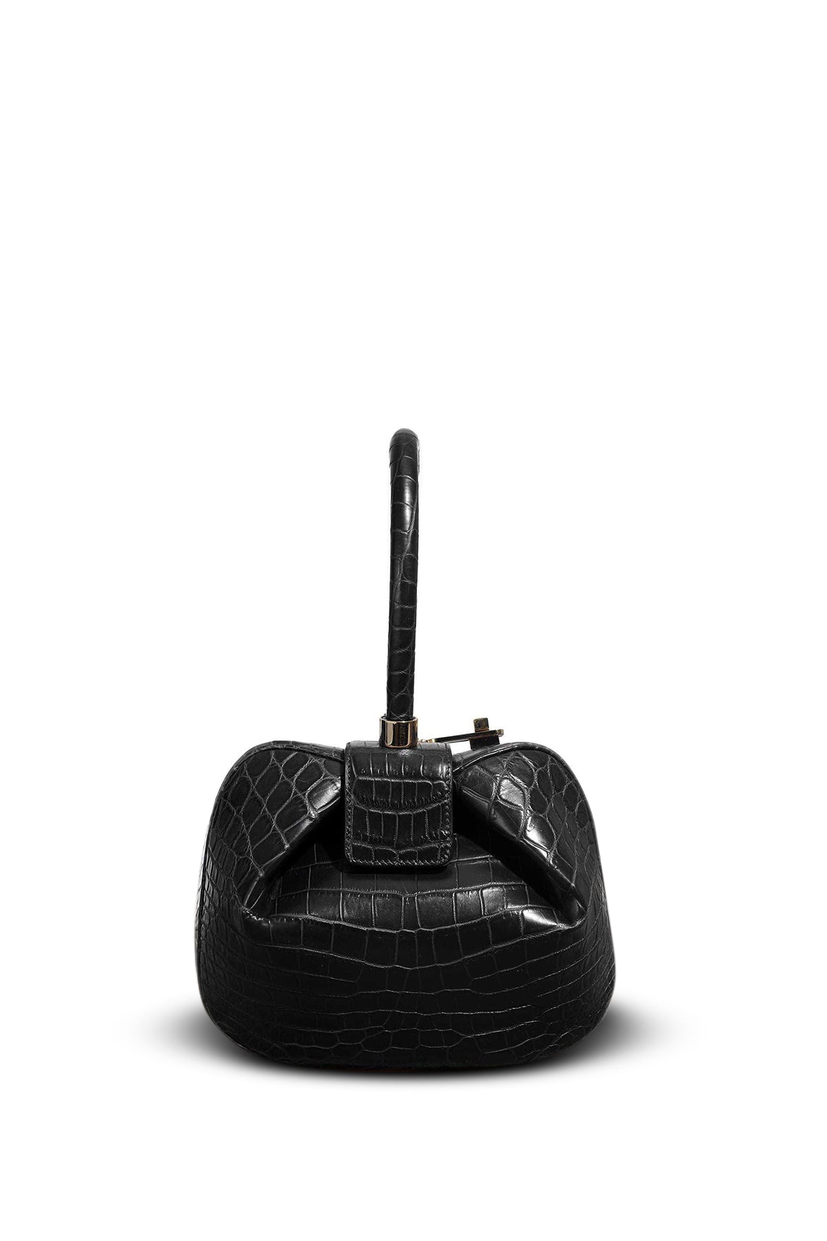 Demi Bag in Black Crocodile Leather