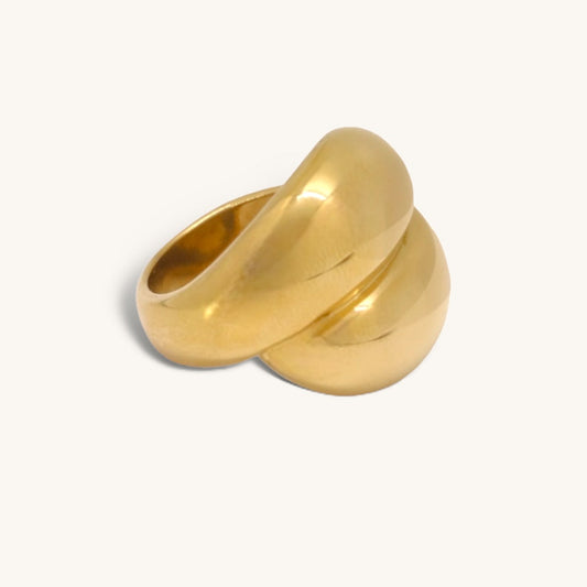 Bubble Gold Dome Ring