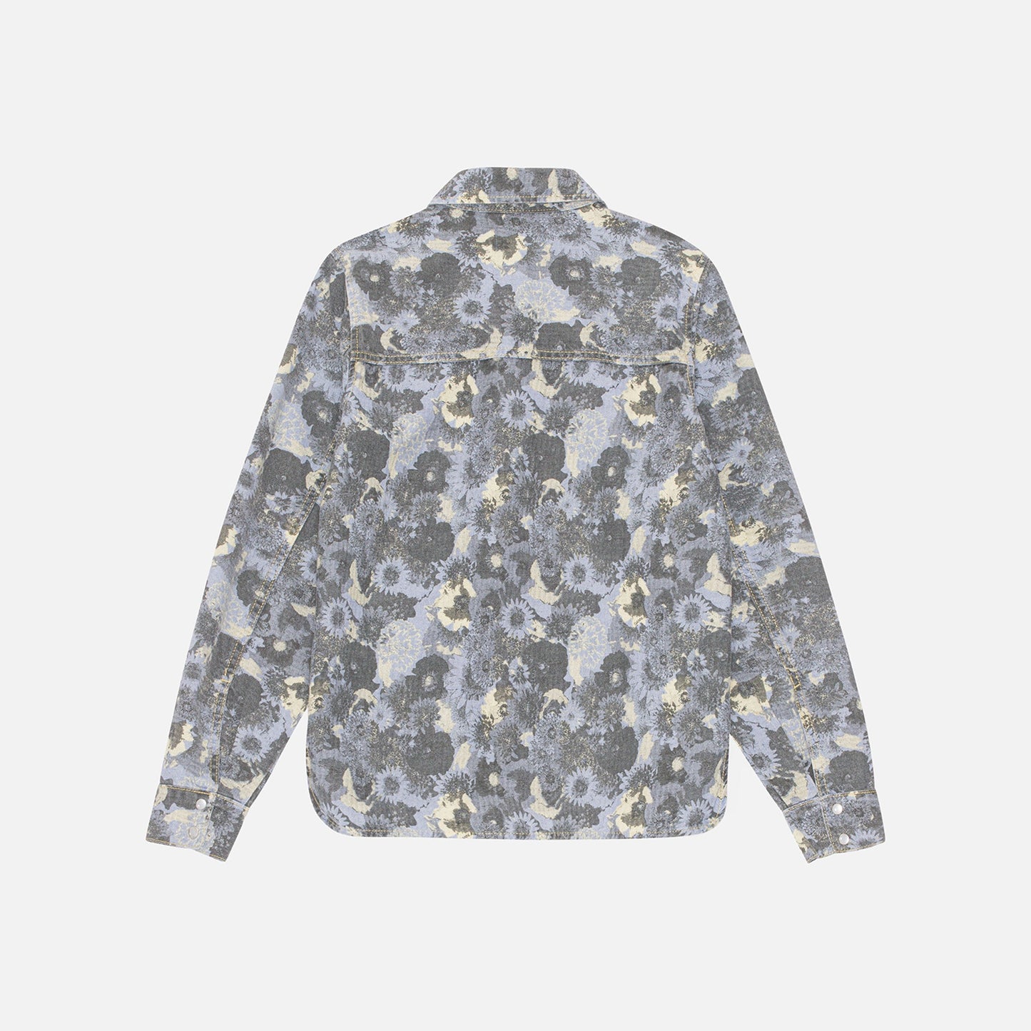 Ganni Printed Denim Shirt - Brunnera Blue