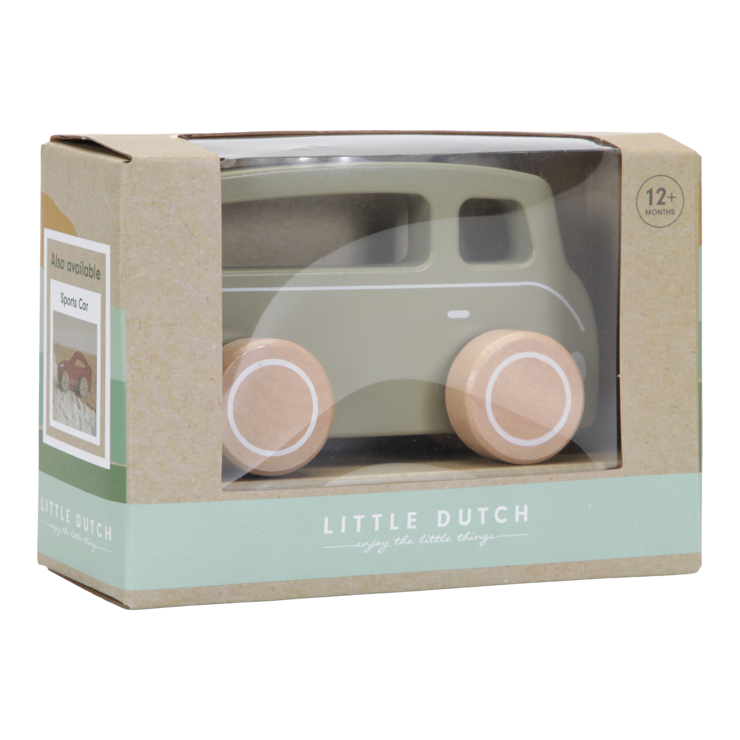 Little Dutch Wooden Toy Van - Olive