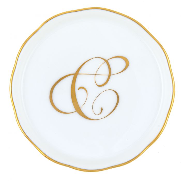 COASTER WITH MONOGRAM- C