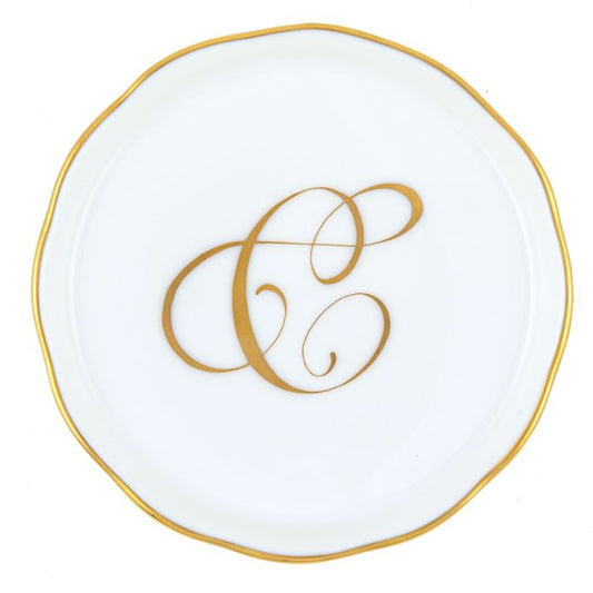 COASTER WITH MONOGRAM- C