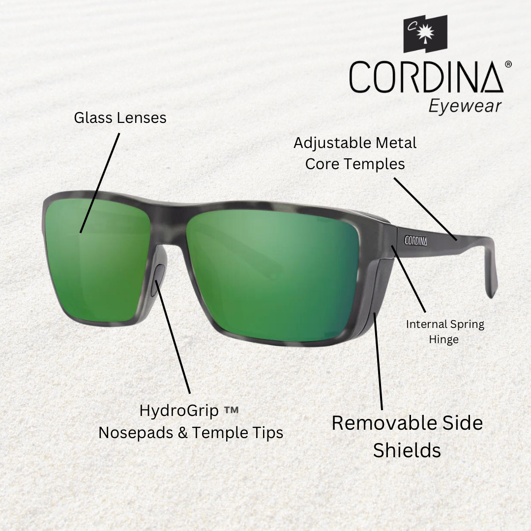 Cordina Lowlander Glass Sunglasses-Matte Tort/Grey Polar