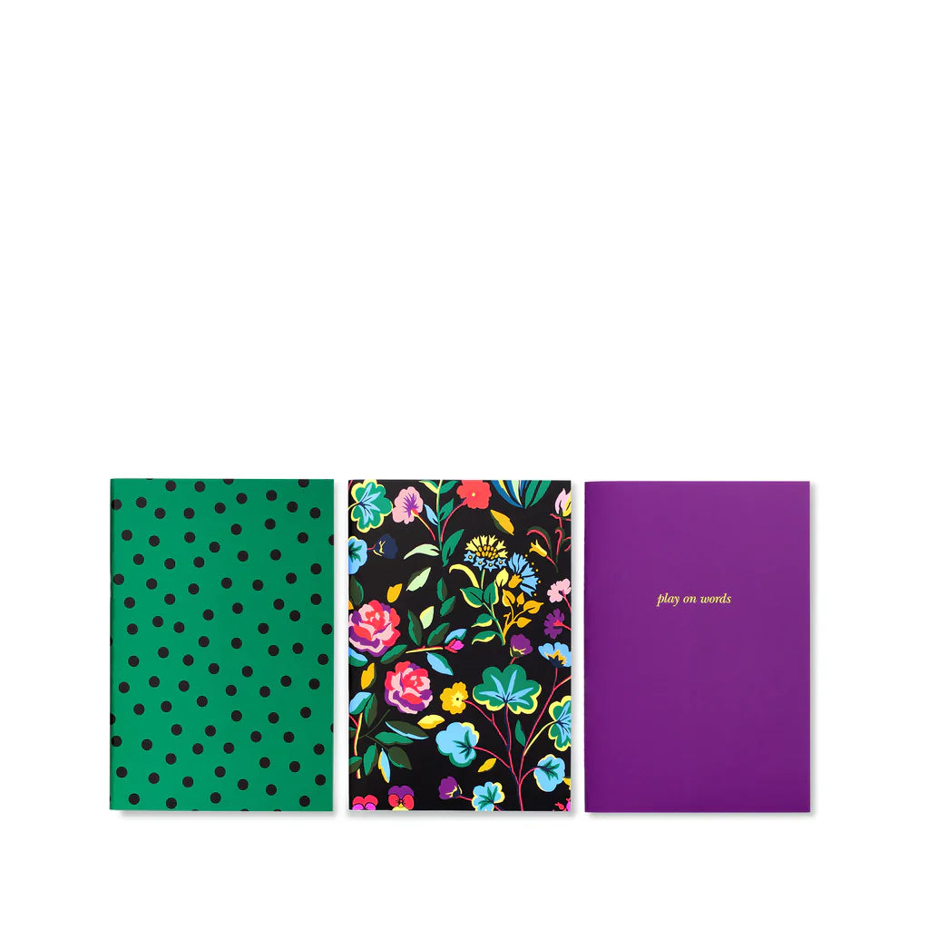 Autumn Floral Triple Notebook Set (Kate Spade)