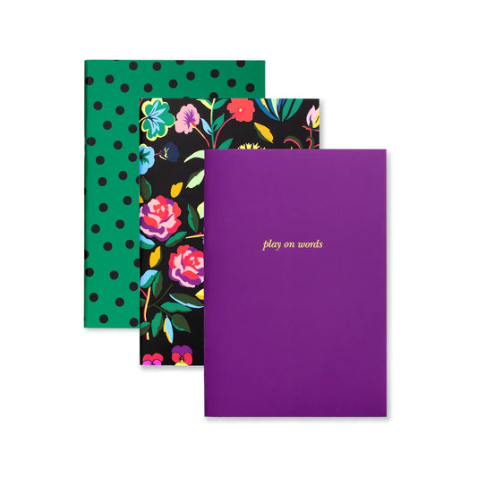 Autumn Floral Triple Notebook Set (Kate Spade)