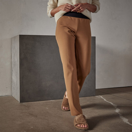 Matte Scuba Slim Fit Pant - Copper