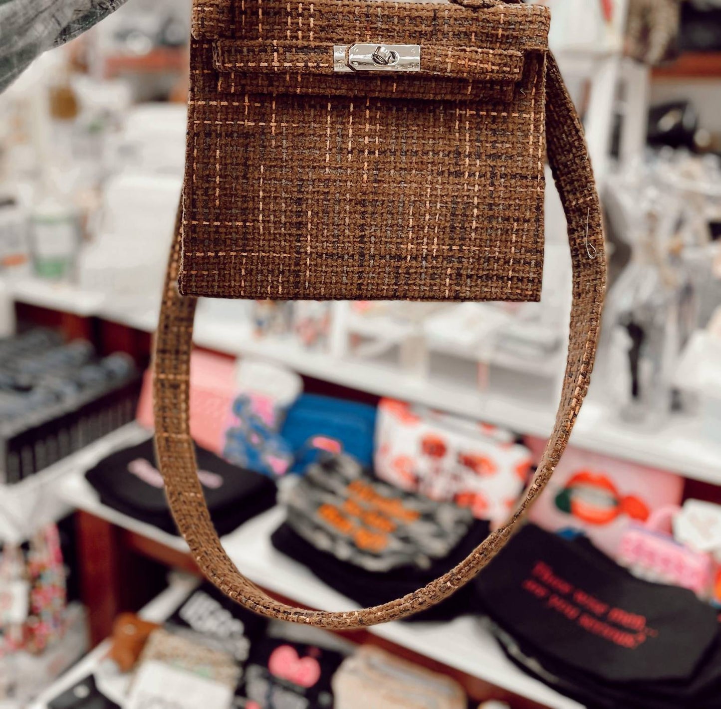 Ville Tweed Mini Bag In Chocolate