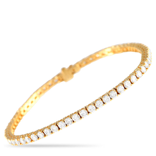 LB Exclusive 18K Yellow Gold 5.15 ct Diamond Tennis Bracelet MF14-051724