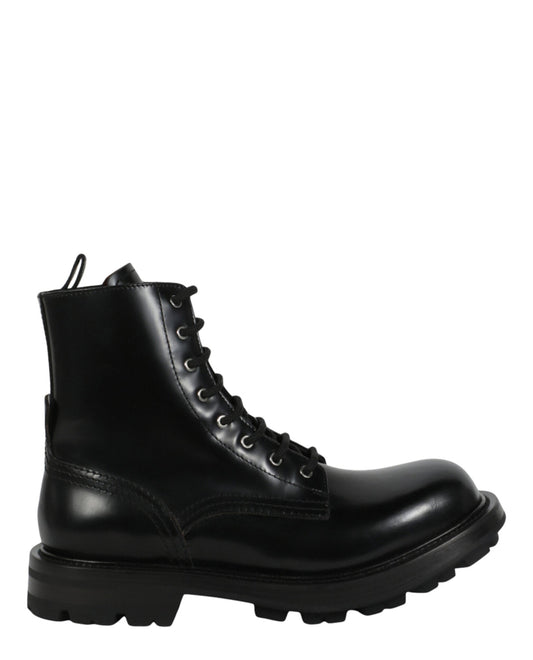 Leather Ankle Combat Boots