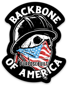 Backbone of America Sticker 2.36in