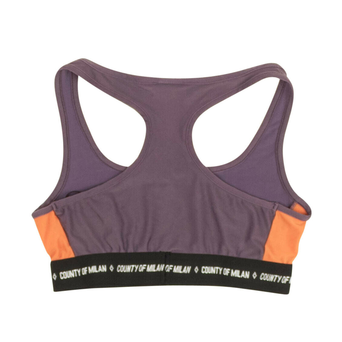 Marcelo Burlon Logo Band Sports Bra - Purle/Orange