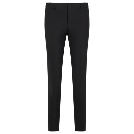 Cropped regular-fit trousers in Italian stretch virgin wool