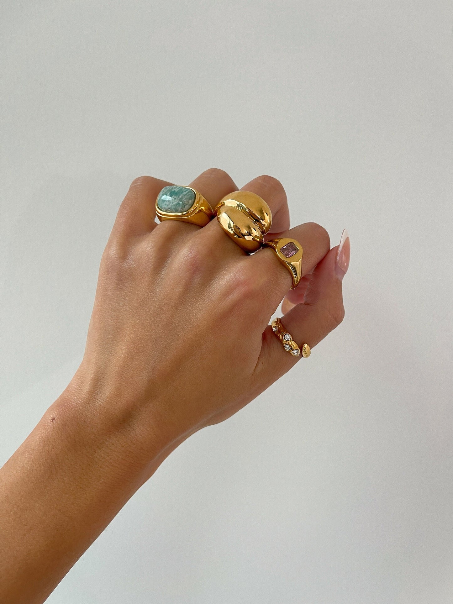 Bubble Gold Dome Ring