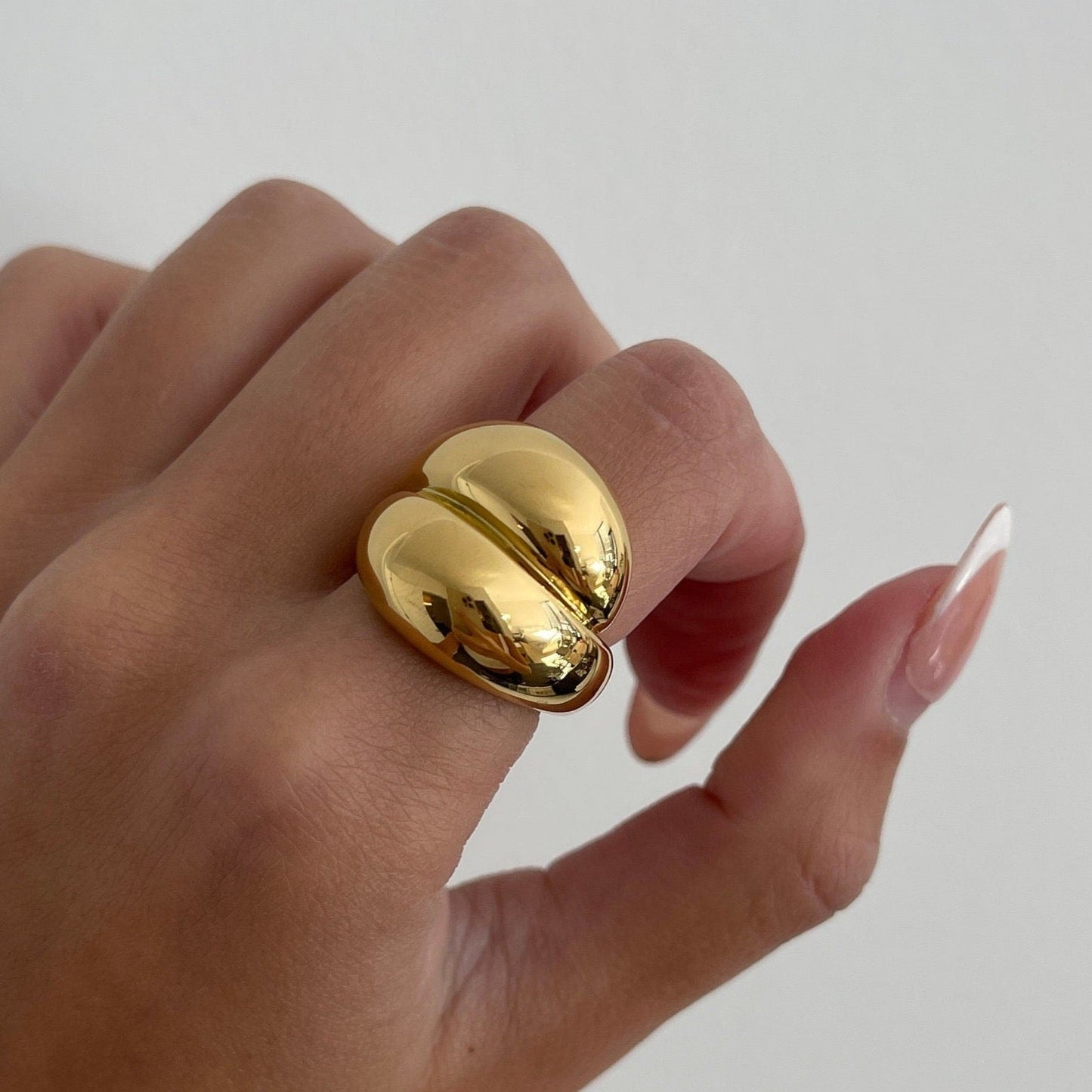 Bubble Gold Dome Ring