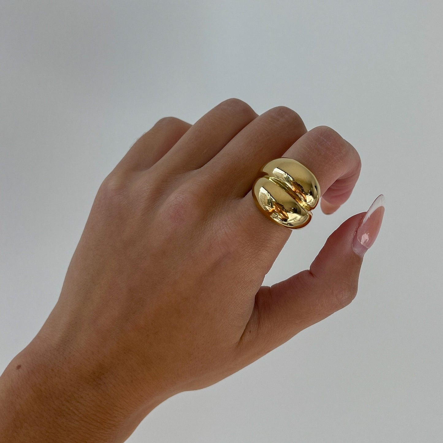 Bubble Gold Dome Ring