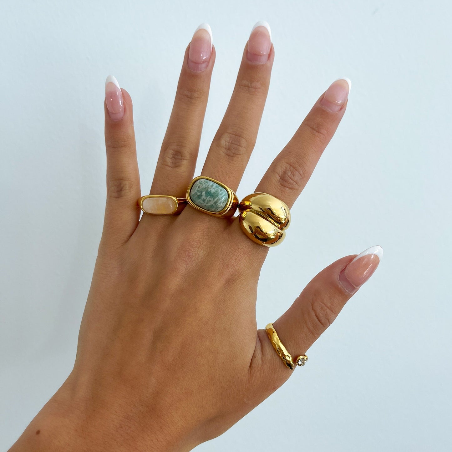 Bubble Gold Dome Ring